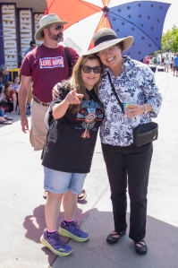 Both challengers for the mayor's seat in San Diego are supporting Bernie. This is Rena Marrocco (aka "The Liberal Diva") with Lori Saldana, mayoral candidate, Bernie supporter and long time friend. 